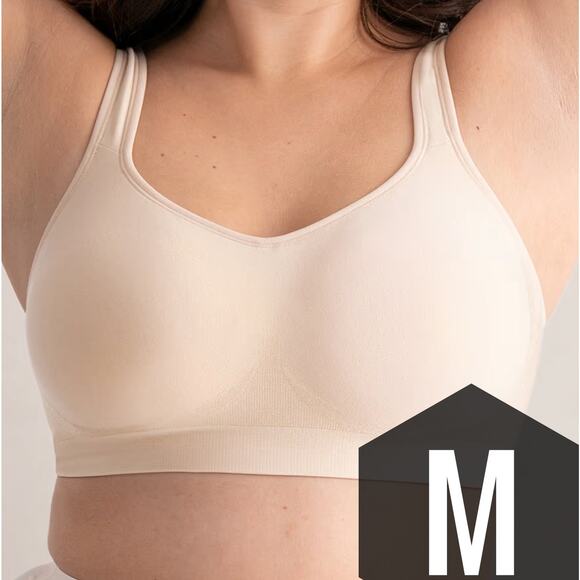 Shapermint Truekind Daily Comfort Wireless Shaper Bra Beige Medium Chai - Picture 1 of 9